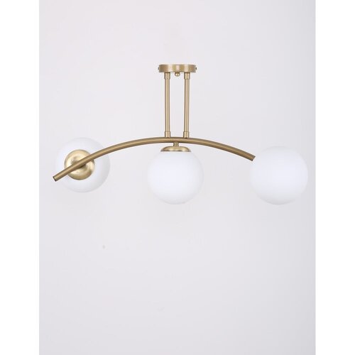 Squid Lighting bela/v zlati barvi stropna svetilka s steklenim senčnikom ø 15 cm yay – Cene