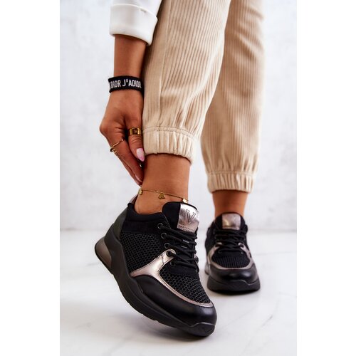 VINCEZA Fashionable Sport Shoes Women&amp;#039;s Sneakers Black Danielle Slike