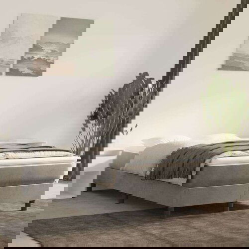 Box spring krevet s madracem svjetlosivi 120x200 cm bar&amp;scaron;unasti Slike