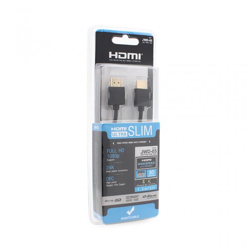  JWD-05 HDMI Kabl slim, 1.4V, 1.5m Slike