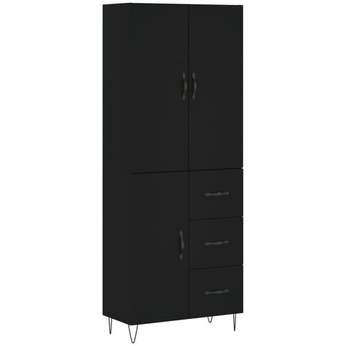 Maison Chic Visoka Komoda - Predalnik črna 69,5x34x180 cm inženirski les, (21716684) Slike