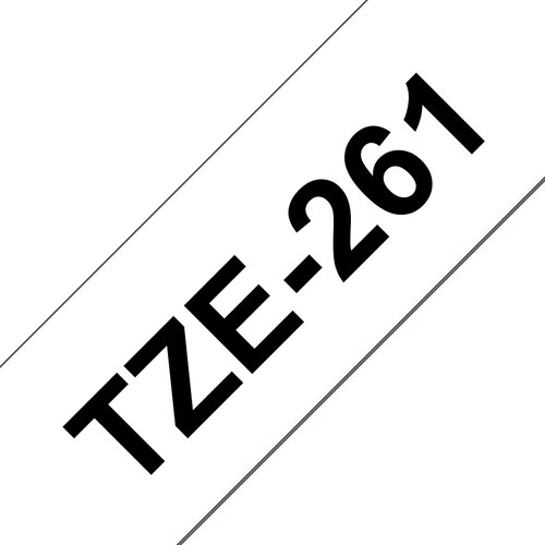 Brother Tze-261 združljiv laminirani trak - 36 mm X 8 metrov črno/bel, (21405963) Cene