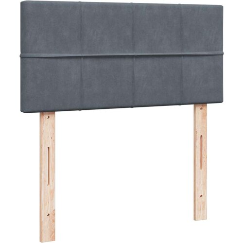 VidaXL Box spring krevet s madracem tamnosivi 90x190 cm bar&amp;scaron;unasti Slike