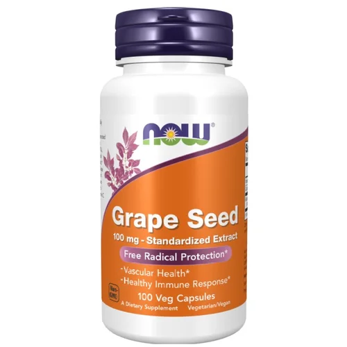 Now Foods Grape Seed 100 mg Standardized Extract (100 vcaps) Unflavoured