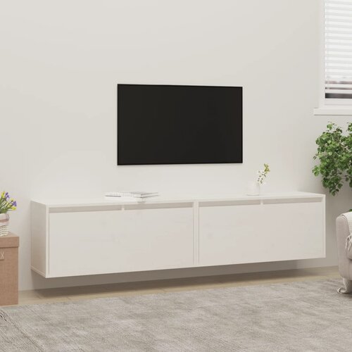 vidaXL Zidni ormarići 2 kom bijeli 80 x 30 x 35 cm od masivne borovine Cijene