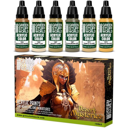 Green Stuff World Paint Set - Desert Mysteries | Set Akrilnih Boja x6 Cene