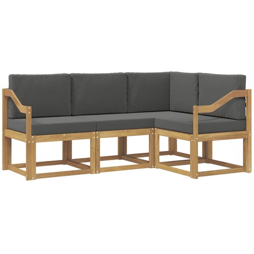 vidaXL Zunanja garnitura za sedenje z blazino 4 pcs Bela in antracit, (5000279905) Cene