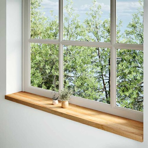  Prozorske klupice 2 kom svijetlosmeđe 160x25x2 cm masivne hrast Slike