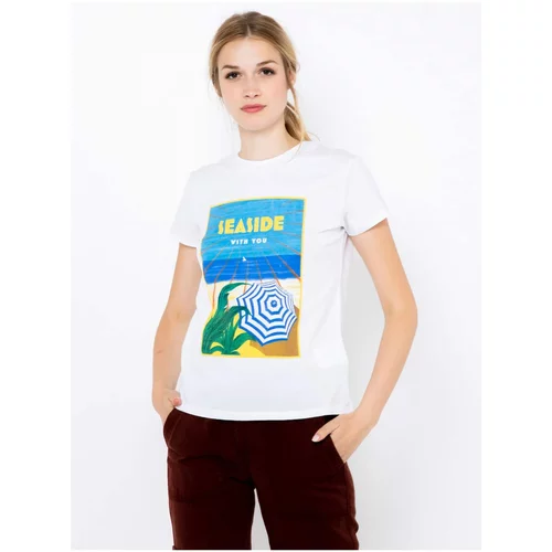 Camaieu White T-shirt with print - Women