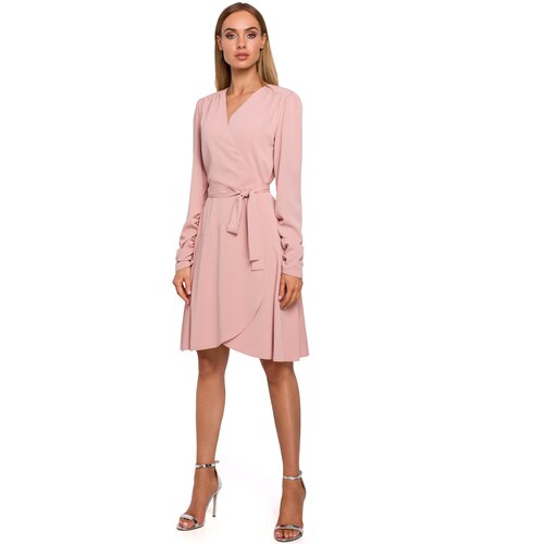 Made Of Emotion Ženska haljina M487 smeđa pink Cene