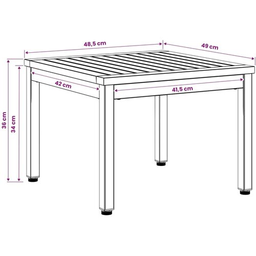  Stolić za kavu Prirodna i kava 49 x 48 5 x 36 cm - 50 x 48 5 x 36 cm Prirodno kava Slike