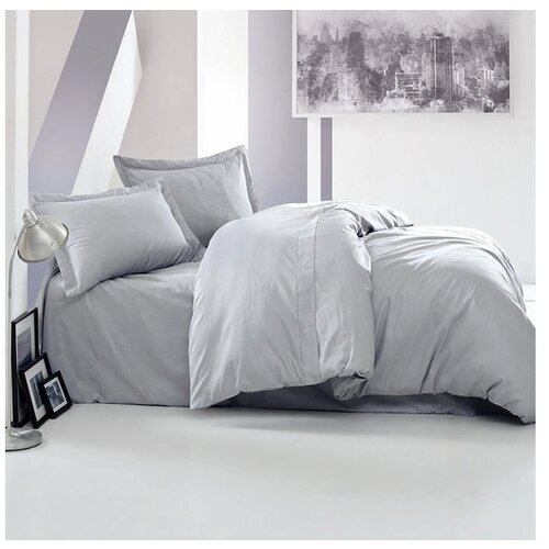 Cotton Box Posteljina Elegant saten single Gri Cene