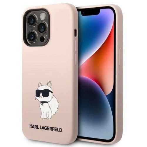 Karl Lagerfeld originalen ovitek KLHCP14LSNCHBCP za iphone 14 pro roza silikonska zaščita - iml nft choupette full body Cene
