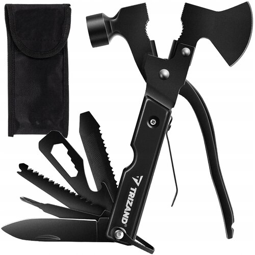 17v1 večnamenski inox žepni nož v torbici in sekira Cene