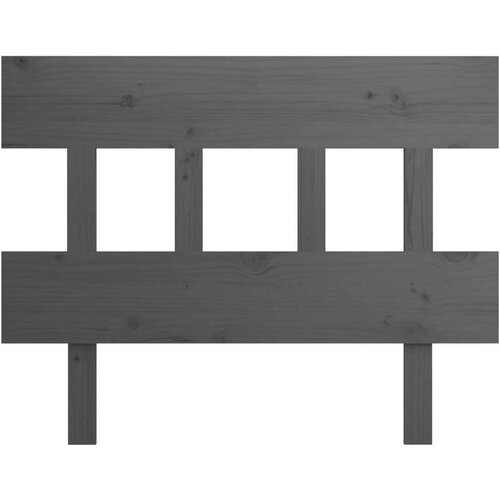  Uzglavlje za krevet sivo 103 5 x 3 x 81 cm od masivne borovine Slike