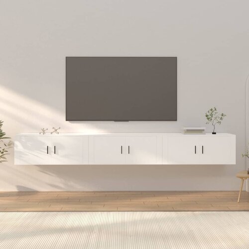 vidaXL Zidni TV ormarić 3 kom bijeli 100 x 34 5 x 40 cm Cijene