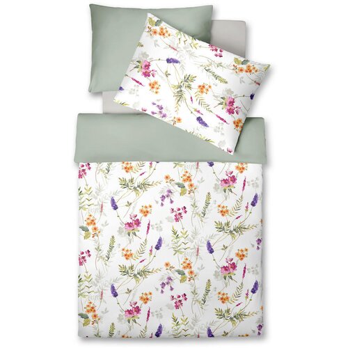 Fleuresse posteljnina bed art 140/200 cm mako saten lila, bela, barve bezga, olivno zelena , temno oranžna Cene