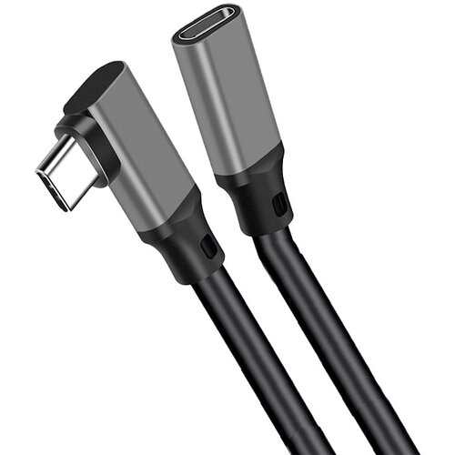 INF Podalj&scaron;ek Type-C s kolenčastim dizajnom - PQ116 siv (10Gbps+4K+100W) 1 m, (22126450) Cene
