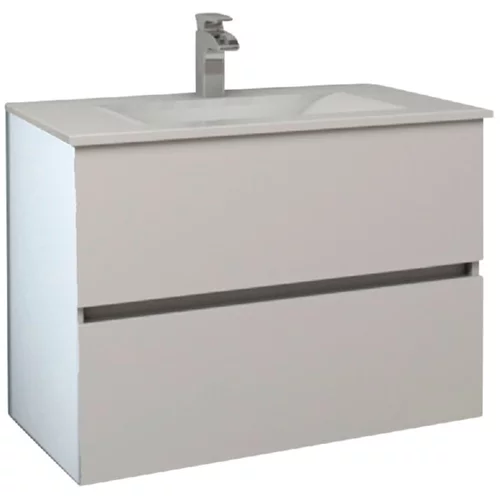 Harmony Podumivalniška omarica z umivalnikom 75 (75 cm, bela, visoki sijaj)