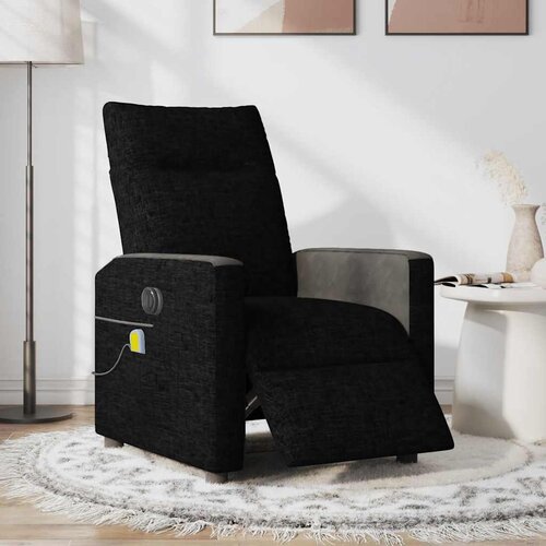 Maison Chic Električni masažni naslanjač - Relax naslanjač črno blago, (22134405) Cene