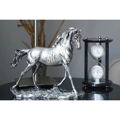 Aberto Design dekorativna figura CY0382, 30x12x43 cm, srebrna boja Cene