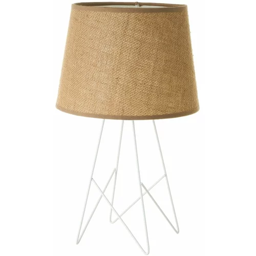 Casa Selección Bijela/natur stolna lampa s tekstilnim sjenilom (visina 38,5 cm) –