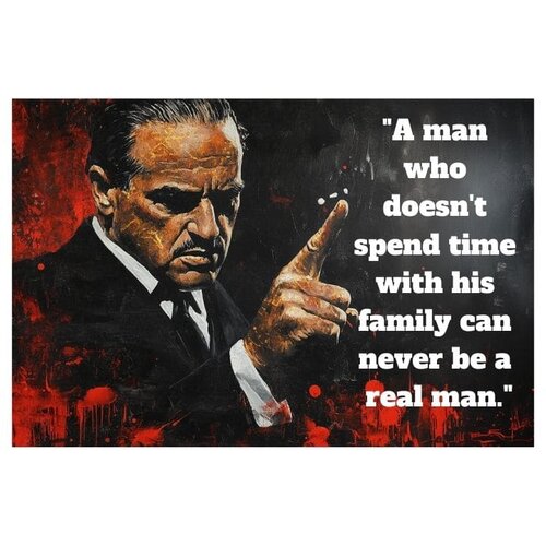  Slika THE GODFATHER na platnu | Personaliziran citat PAPILORA Cene