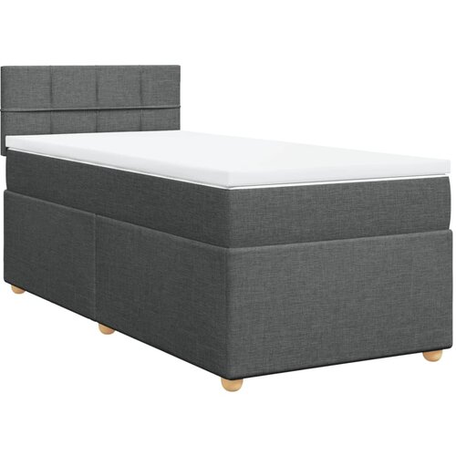 Maison Chic Box spring postelja - Vzmetna postelja z vzmetnico temno siva 80x200 cm blago SL3910, (21904943) Slike