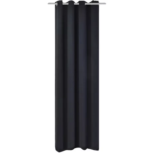  Zatemnitvena zavesa s kovinskimi obročki 270x245 cm črne barve