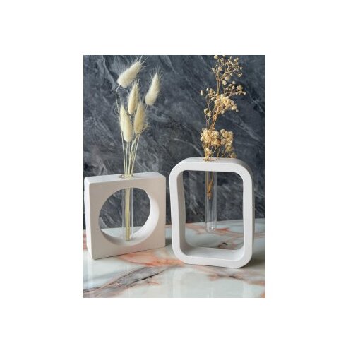 WALLXPERT Set vaza Glamour Candle 6ST, 2 komada, Bijela Cene