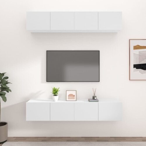 TV ormarići 4 kom bijeli 80 x 30 x 30 cm od konstruiranog drva Cene