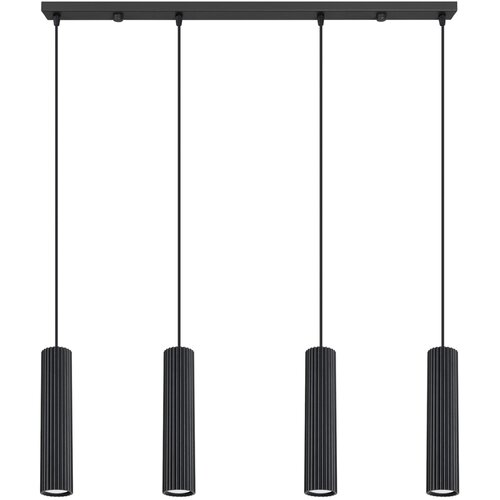 Sollux Lighting Viseča svetilka KARBON 4L črna, (5000352305) Cene