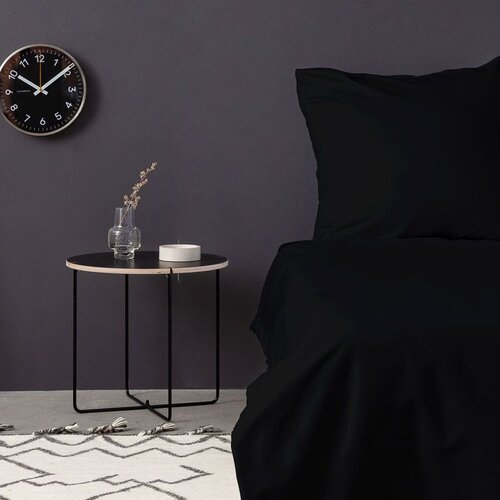  de black black satin single quilt cover set (fr) Cene