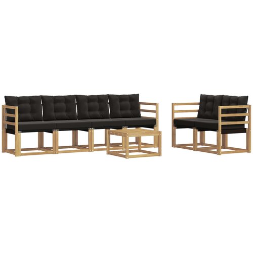 vidaXL Zunanja garnitura za sedenje z blazino 7 pcs, (5000272473) Cene