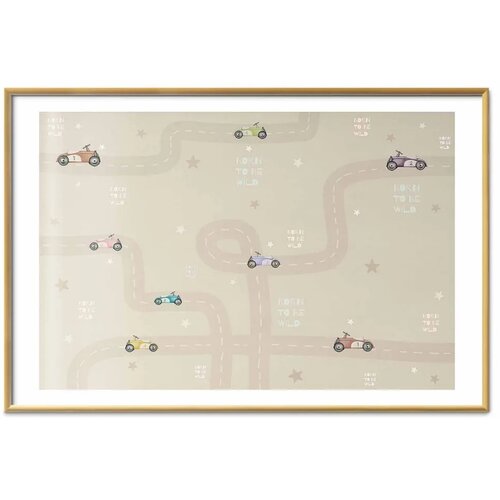  Plakat - Racing Cars 60x40 Zlatni okvir s margom Cene