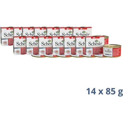 Schesir hrana za mačke cat - tunjevina i račići u želeu 1.2 kg Slike