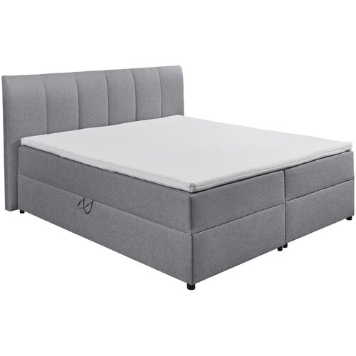 MID.YOU POSTELJA BOXSPRING 180 cm x 200 cm , tekstil siva Slike