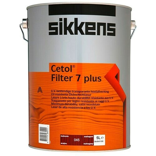  Za&amp;scaron;čitna lazura za les Cetol Filter 7 plus (Mahagonija, 5 l) Slike