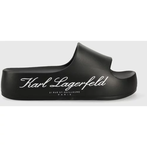 Karl Lagerfeld Natikači KOBO II ženski, črna barva, KL86000