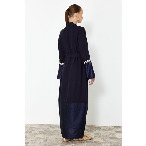 Trendyol navy blue embroidered sleeve woven cap &amp;amp; abaya Slike