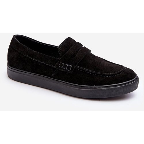 Zazoo Men's Suede Loafer Shoes 1574 Black Cijene