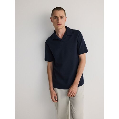 Reserved polo majica regular - mornarsko modra Slike