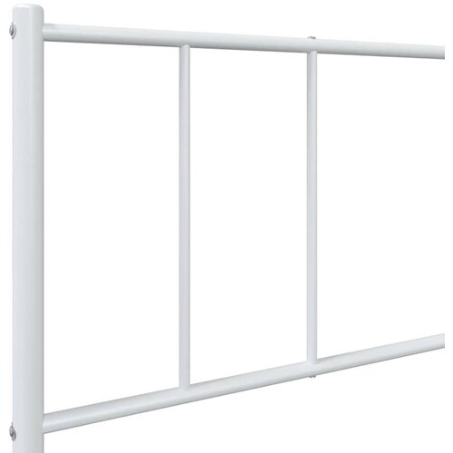  Metalni okvir krevet bez madraca s uzglavljem bijeli 75x190 cm Slike