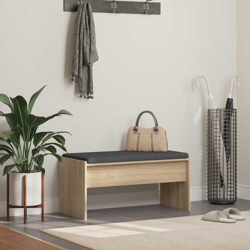  Klupa za hodnik s jastukom Sonoma hrast 83 x 38 x 40 cm Cene