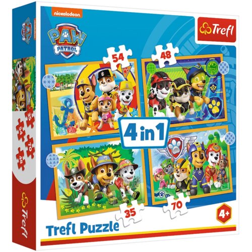 Puzzle 4u1 praznici Paw Patrol - Trefl 34395 Slike