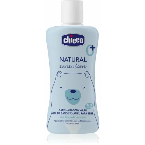 Chicco Natural Sensation Baby šampon i gel za tuširanje za djecu od rođenja 0+ 200 ml