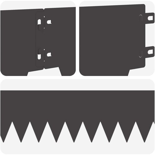  Ograda oko Travnjaka 10 pcs Duljina Visina 103 x 15 cm Čelik Slike