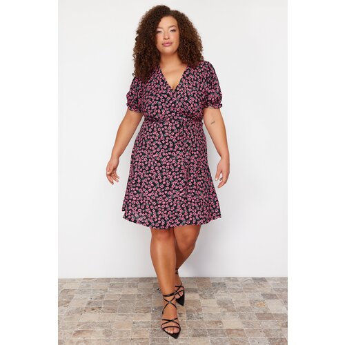 Trendyol Curve Multi Color A-Line Floral Woven Dress Slike
