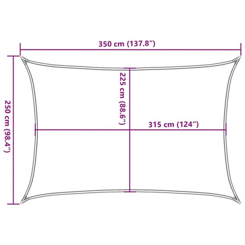  Jedro za za&amp;scaron;titu od sunca 160 g/m&amp;sup2; terakota 2,5 x 3,5 m HDPE Slike