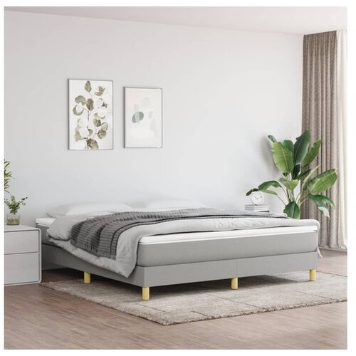  Box spring s madracem svjetlosiva 160x200 cm tkanina Cene